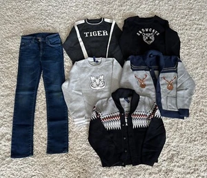 Mixed Clothes Lot of 15 Pieces Boy Size 8, 10,S, M Janie Jack, 7 For All Mankind - Picture 1 of 14