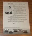 Rzadka reklama IBM 72 82C 96C Maszyny kulkowe Maszyny do pisania 1974