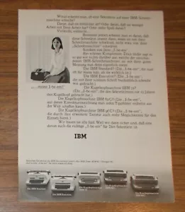 Seltene Werbung IBM 72 82C 96C Kugelmaschinen Schreibmaschinen 1974 - Bild 1 von 1