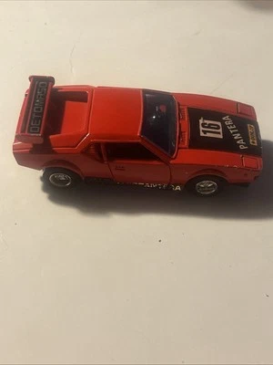 Red DeTomaso Pantera Jet Machines 1:38 Scale Die Cast Toy Car Shinsei Mini Power - Image 1 of 4