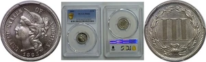 1883 Nickel Three Cent   PCGS PR-66 - Picture 1 of 3