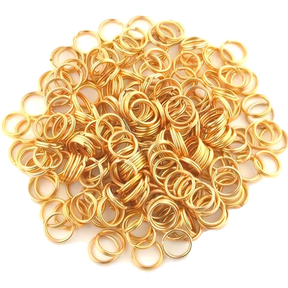 250 piezas de cadena de joyería de anillo dividido chapado en oro 9 mm Foto 1 de 1