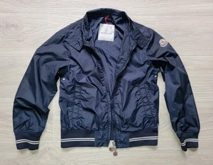 Auth Moncler Junior Boys Zip Jacket Bomber Windbreaker Navy Size 10 years 140 cm - Picture 1 of 20