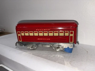 Marx пассажирский жестяной вагон поезда Montclair Pullman.   СЕРЕБРЯНОЕ ОСНОВАНИЕ VG++ винтажный трудно найти - Изображение 1 из 4