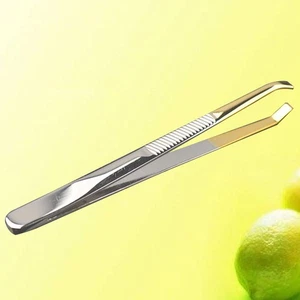 Edelstahl gebogene Pinzette Ellenbogen Pinzette Make-up Wimpern Verlängerung Clip - Bild 1 von 12