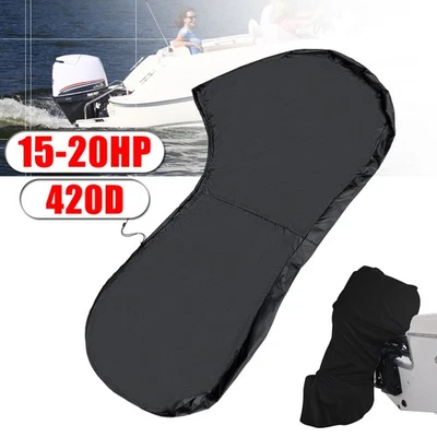 Motorabdeckung Außenborder Schutzhülle Persenning Abdeckhaube 420D 15-20HP - Bild 1 von 4