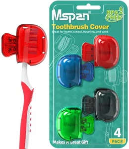 Mspan Toothbrush Head Cover Cap: Toothbrush Protector Brush Pod Case Protecti... - Picture 1 of 6