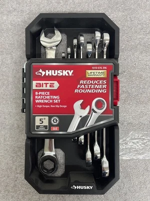 Husky Juego de llaves de trinquete estándar SAE de 8 piezas 1010076396 - Imagen 1 de 4