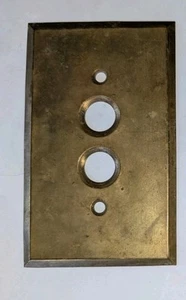 Antique Brass Faceplate For Dual Pushbutton Switches - Bild 1 von 2