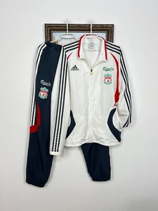 Vintage Adidas Liverpool Football Set Soccer Suit Track Jacket Pants Size L - Picture 1 of 24