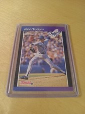 1989 Donruss #195 JOHN TUDOR Los Angeles Dodgers Baseball Card, Pitcher, SP (NM)