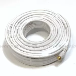 Cavo scatola cavo video coassiale 100 piedi RG6U cavo TV placcato oro stampato F connettore - Foto 1 di 2