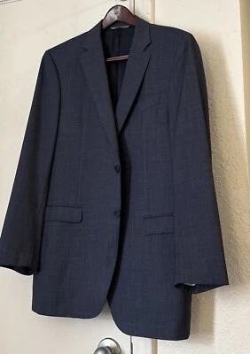 Canali 2btn Blue Grey Sportcoat Jacket 42 R Reg Italy Made - Image 1 of 4