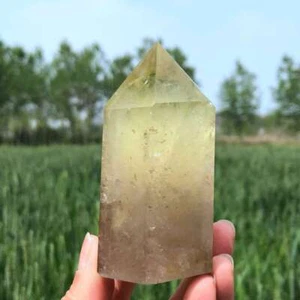 0.59LB Natural Smokey Citrine Quartz Obelisk Quartz gift Point Wand XA6324-05-A - Picture 1 of 13
