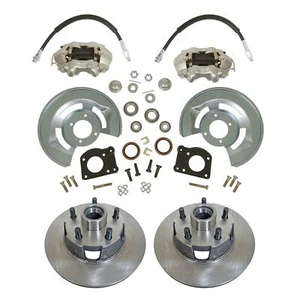 1964-69 Ford Mustang Front Disc Kit, Zinc Plated calipers, Timken Bearings - Picture 1 of 16