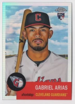 2022 Topps Chrome Platinum REFRACTOR Gabriel Arias Rookie Cleveland Guardians - Image 1 of 2