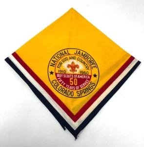 Vtg Boy Scouts of America National Jamboree Neckerchief 1960 Colorado Springs CO - Picture 1 of 4