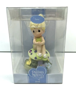 Piedra de nacimiento Precious Moments TinkerBell con alas iluminadas - junio retirado - Imagen 1 de 7