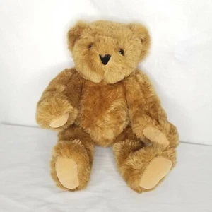 Vermont Teddy Bear Jointed No 1 Honey Brown Glass Eyes 15" Excellent Condition - Picture 1 of 10