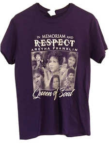 Aretha Franklin “In Memoriam And Respect Queen Of Soul” T-shirt! Small, Purple - Picture 1 of 3