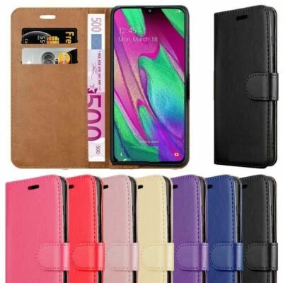 Case For Samsung Galaxy A10 A20E A40 A50 A70 Genuine Leather Wallet Flip Cover