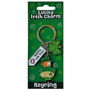 Lucky Irish Charm Cheeky Leprechaun Pog Mo Thoin Metal Keyring (sg 3824) - Picture 1 of 1