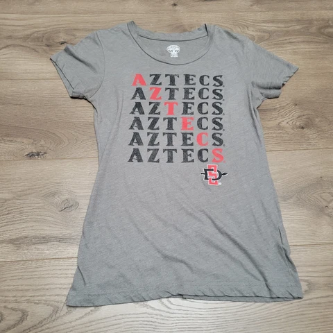 San Diego State Aztecs T Shirt Womens S Gray Crew Short Sleeve Rivalry Threads Cover