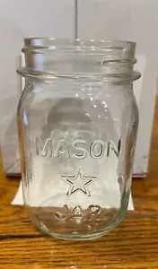 Vintage Pint Star Mason Canning Jar Marked 75 12 no lid - excellent condition - Picture 1 of 4