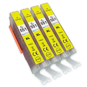 4 Gelb Tintenpatronen für Canon PIXMA iP7200 iX6850 MG5650 MG6650 MG5450 - Bild 1 von 5