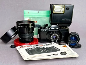 pentax auto 110 Gehäuse mit 3 Objektiven / Blitz - Bild 1 von 19