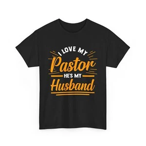Pastor Husband T-Shirt, Christian Faith Shirt, Jesus Lover Pastor Spouse Top - Picture 1 of 15