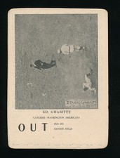 1924 WG7 Walter Mails Game -ED GHARRITY (Washington Senators) -Strange Image