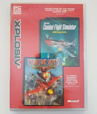 Crimson Skies + Microsoft Combat Flight Simulator - PC CD - BRAND NEW & SEALED - Image 1 of 3