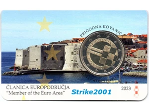 2 EURO COMMEMORATIVO CROAZIA 2023 Introduzione Euro in Folder Fdc - Foto 1 di 1