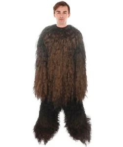 Hairy Warrior Ape Military Leader Resistance Fighter costume, Dark Brown - Picture 1 of 7
