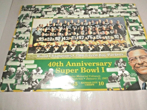 SUPERBOWL 1 COMMEMORATIVE POSTER Cover