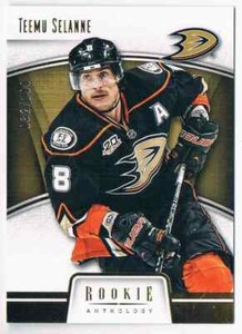 2013-14 PANINI ROOKIE ANTHOLOGY GOLD TEEMU SELANNE 032/100 ANAHEIM DUCKS #4