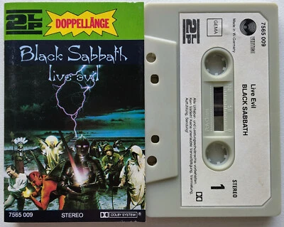 BLACK SABBATH - LIVE EVIL (VERTIGO 7565009) 1983 GERMANY CASSETTE TAPE DIO Foto 1 de 3