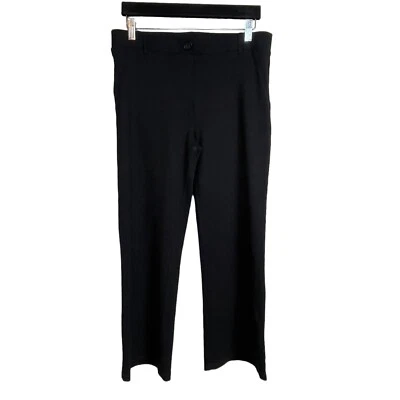 Betabrand Classic Black Boot Cut Pull On Pants Size Petite L W0104-BK - Image 1 of 4