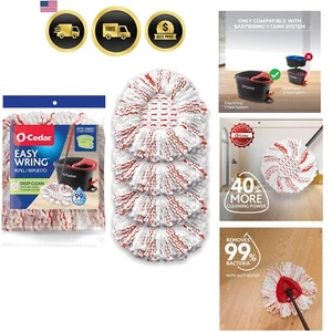 Microfiber Mop Refill 4 Pack for Deep Cleaning Spin Mop System - Picture 1 of 8
