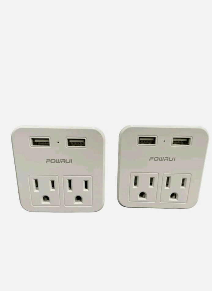 2 POWRUI USB Wall Charger Surge Protector AHR-095-C Output 5V Type C European - Image 1 of 4