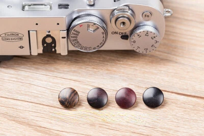Wood Camera Shutter Release Button 12mm fr Fuji X100F XPRO2 XT30 Leica M10P M240 - Image 1 of 4