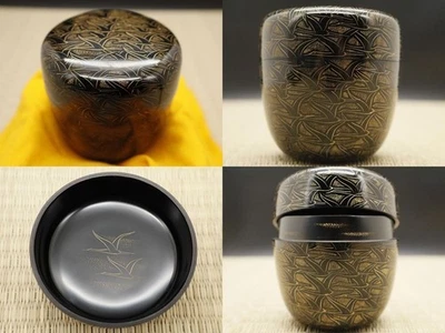 Carrito de té japonés Wajima Laca Madera Natsume - Mil grúas Chinkin (829) Foto 1 de 4