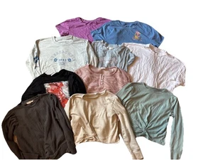 Lot Of Trendy Girls Play Short & Long Sleeve Tops Abercrombie 9/10 & 11/12 - Picture 1 of 24