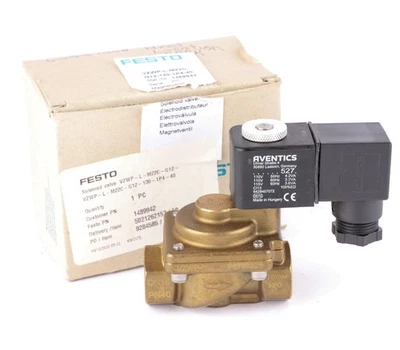 Festo VZWP-L-M22C- G12-130-1P4-40 Solenoid Valve, 2-Way, 120VAC, G1/2 BSPP - Image 1 of 4