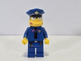 Lego Minifigure Simpsons Chief Wiggum With Pink Donut Stains