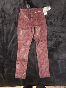 Sanctuary Denim Red And Black Cobra Garnet Pants, Size 24, NWT, MSRP $119.00 - Picture 1 of 7