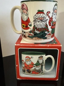 PRENSA POTPOURRI - VINTAGE 1994 - SANTA REUNIÓN - TAZA DE CAFÉ NAVIDAD - ¡NUEVA! - Imagen 1 de 7