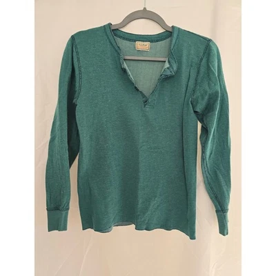 L.L. Camisa Bean Kids River Driver Manga Larga Henley Verde Talla L Foto 1 de 4