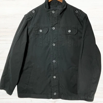 Old Navy Mens Military Jacket Size XXXL Black Lined Utility Field Coat Outdoor - Image 1 of 4